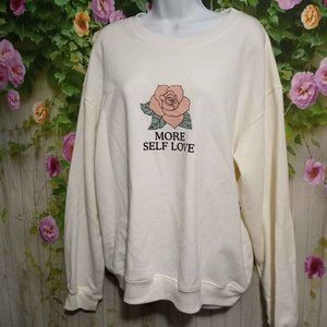 ❌SOLD❌ Women's Sweatshirt More Self Love size Large (11-13)